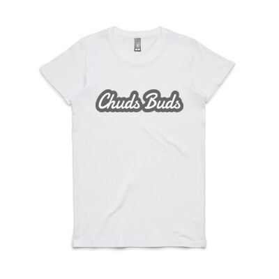 Chud's Buds Womens Regular Fit Grey Print Tee Thumbnail